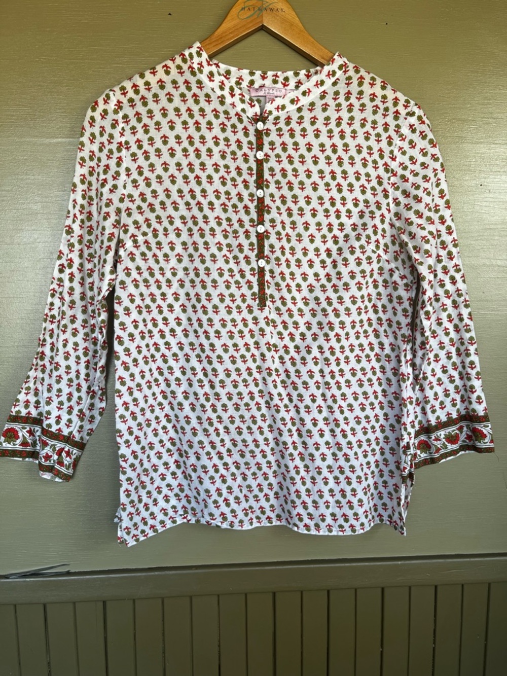 Calypso St. Barth Flower Tunic made in India Summer Beach Vacation